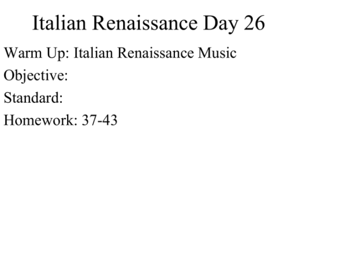 Match the following descriptions to the appropriate italian renaissance artist.