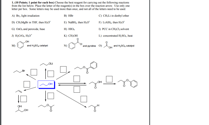 Choose the best reagents to complete the following reaction